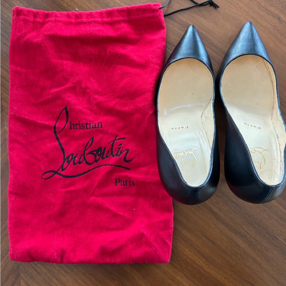 Christian Louboutin Black Leather Heels